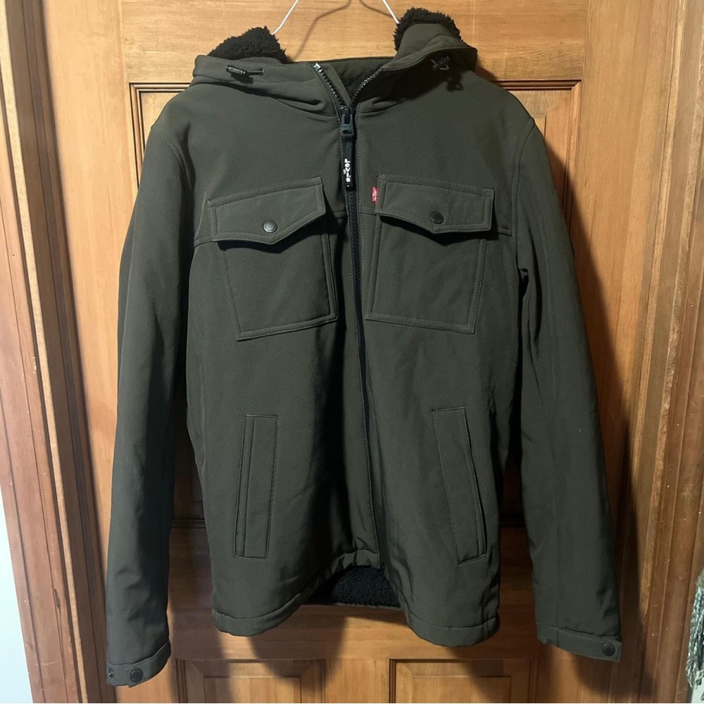 levi’s grey thick winter coat